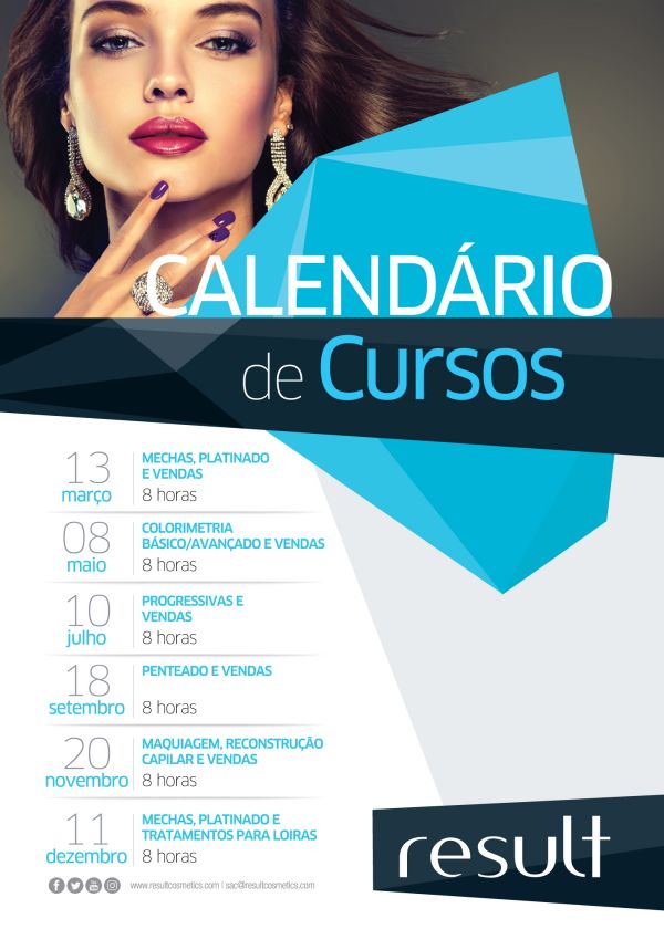 Result Cosmetics lança calendários de cursos para a área da beleza